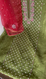 Front panel worked with resham beads mukaish and badla work