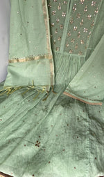 Badla work and mukaish work along the panel