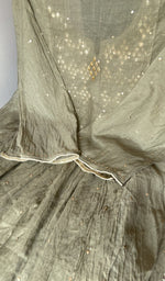 Folded stack, green pure mul chanderi
