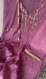 Badla work and mukaish work along the panel