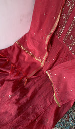 Badla work and mukaish work along the panel