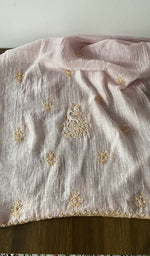 Folded stack, pink pure mul chanderi