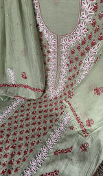 Beads, sequins and cutdana along the panel