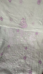 Hem and border of the blue dupatta