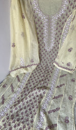 Beads, sequins and cutdana along the panel
