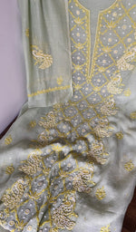 Beads, sequins and cutdana along the panel
