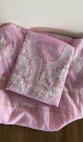 Ziya — Lilac Pure Mul Chanderi Chikankari 2 Pc Unstitched Suit Set