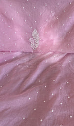 Close view of the lilac kurta fabric