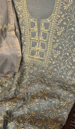 Chikankari worked by hand on mul chanderi