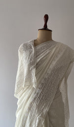Back of the drape, pallu over the shoulder