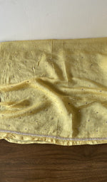 Folded stack, yellow pure mul chanderi