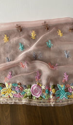 Another look at the set, fine allover multicoloured zardozi work