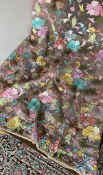 Fine allover multicoloured zardozi work across the body of the kurta piece
