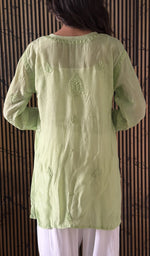 Lime Green short kurti, close view