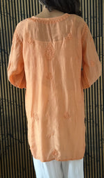 Orange short kurti, close view