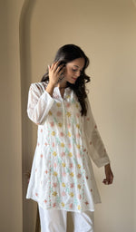 White short kurti on the model