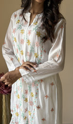 White short kurti, worn by the model