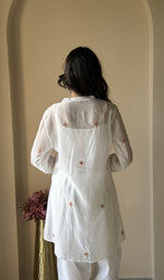 Embroidery detail on the short kurti