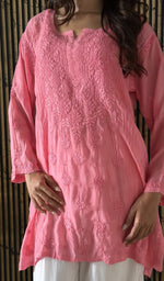 Embroidery detail on the short kurti