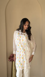 White short kurti on the model