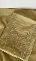 Baseema — Yellow Pure Mul Chanderi Chikankari 3 Pc Unstitched Suit Set