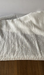 Folded stack, white pure mul chanderi