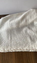 Folded stack, white pure mul chanderi