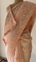Back of the drape, pallu over the shoulder