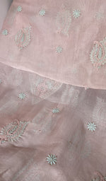 Hem and border of the peach dupatta