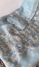Border of the blue kurta piece