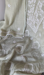 Gala and neckline, fine chikankari with haath ki jaali