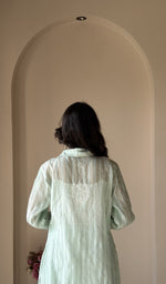 Close view of the pure mul chanderi and the chikankari