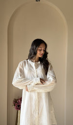 White co-ord set on the model
