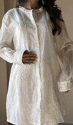 Embroidery detail on the co-ord set