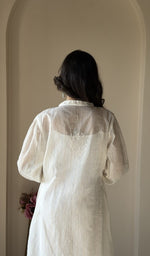 White co-ord set, close view