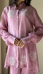 Chikankari work up close