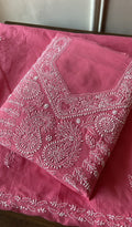 Myra — Rose Pink Cotton Chikankari 2 Pc Unstitched Suit Set