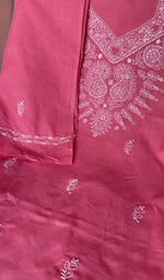 Chikankari worked by hand on cotton