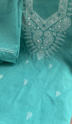 Chikankari worked by hand on cotton