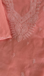 Chikankari worked by hand on cotton