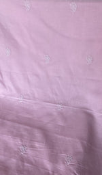 Hand embroidery on baby pink cotton