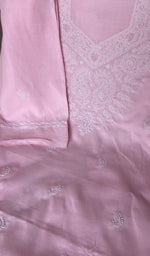 Chikankari worked by hand on cotton