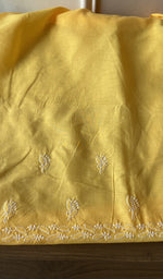 The mustard yellow kurta, spread out flat