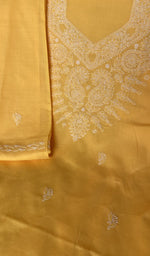 Chikankari worked by hand on cotton