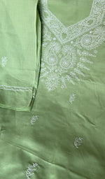 Chikankari worked by hand on cotton