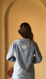 Denim co-ord set on the model, second look