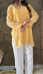 Yellow short kurti, another angle