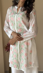 White short kurti, worn by the model