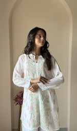 White short kurti on the model
