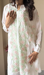 Embroidery detail on the short kurti